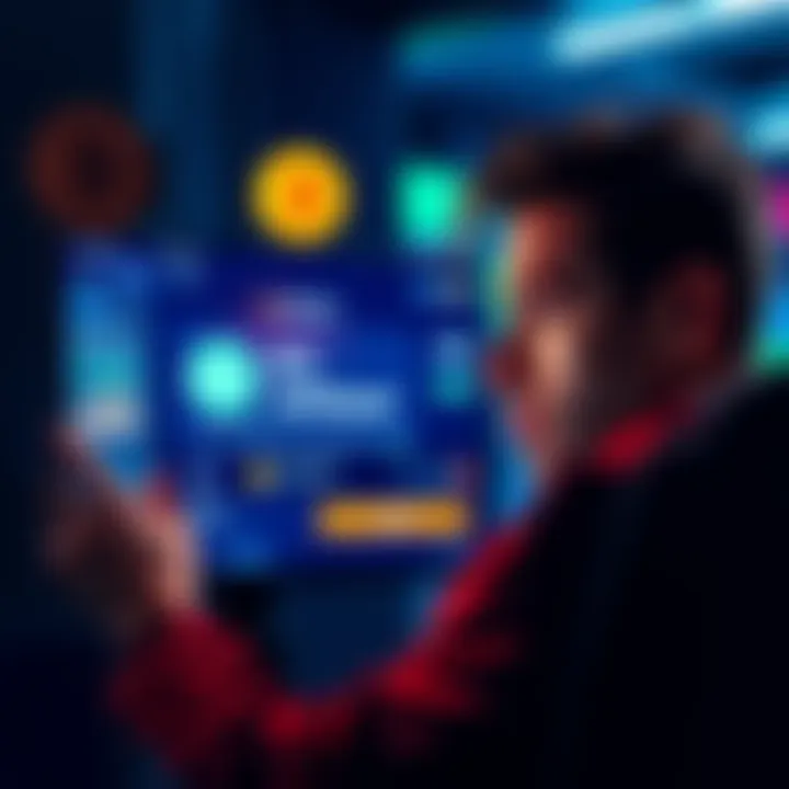 A frustrated person looking at a digital wallet screen showing a pending BTC withdrawal with no updates.