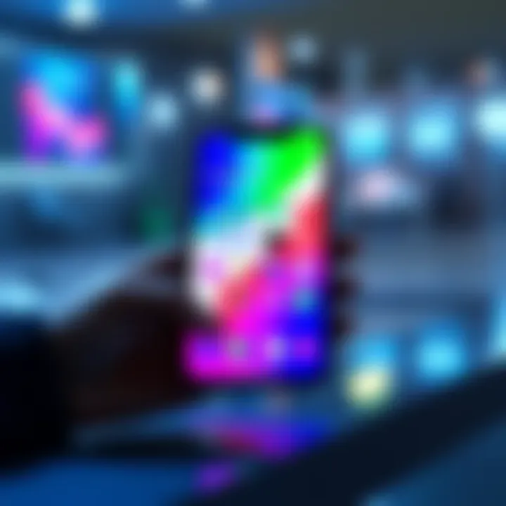 A bright and modern user interface displayed on a smartphone, showcasing the new design features in South Africa.