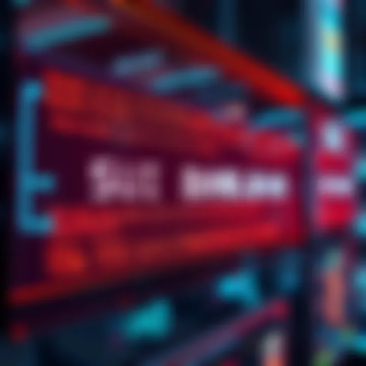A digital screen displaying error messages related to SUI blockchain outages, indicating system instability
