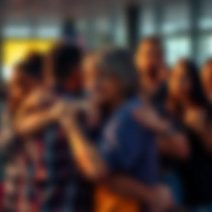A group of people sharing a moment of support, showing kindness and strength during tough times.