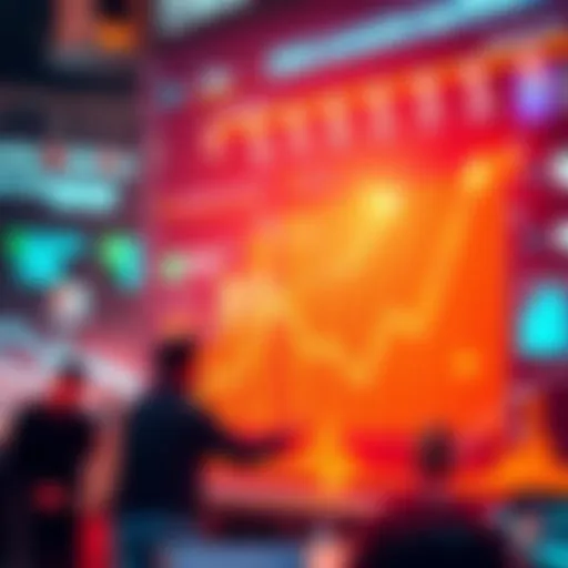 A graphic showing a sharp increase in account creation on a digital platform, with visual elements representing engagement and growth.