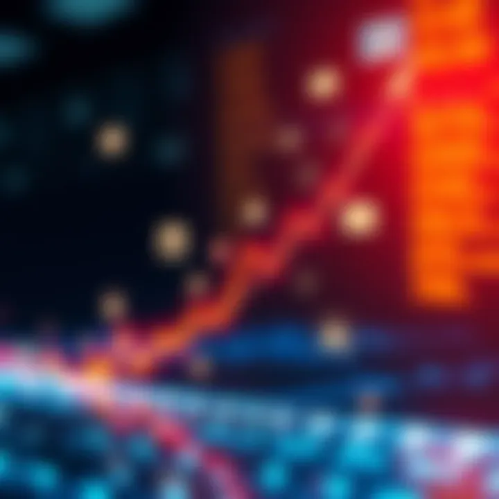 Graphic showing a rising trend line indicating a surge in activity with symbols of announcements and updates around it