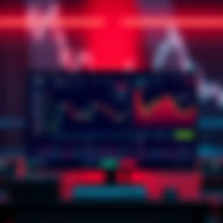 A computer screen displaying Surge's new trading features, including arbitrage and copy trading options with a vibrant user interface on Cardano.