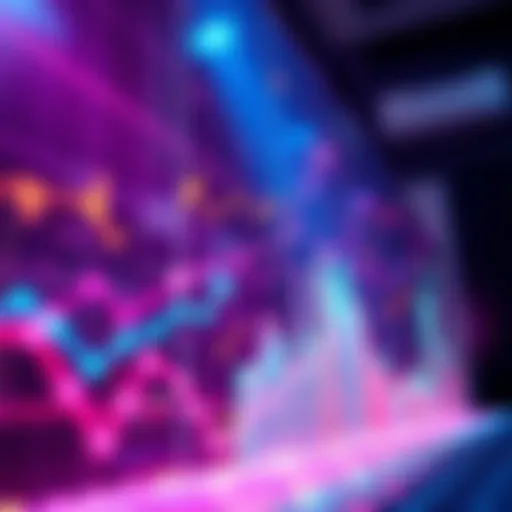 A colorful graph with unexpected data points connecting, illustrating surprising correlations in a fun way.