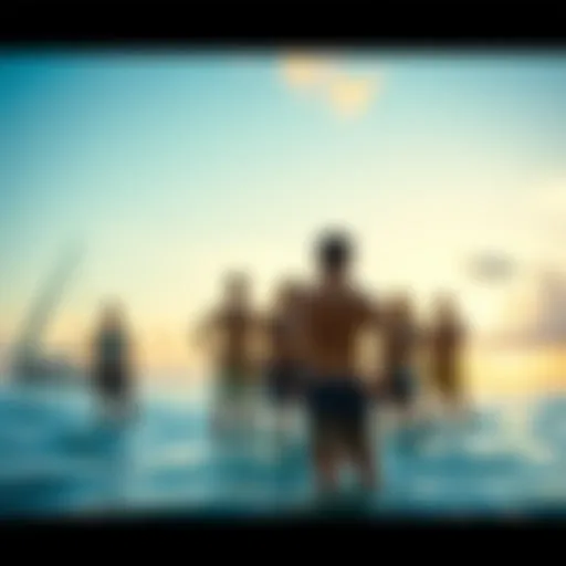 A group of Survivor contestants on the beach in Micronesia, reflecting on their challenges and decisions during the competition.