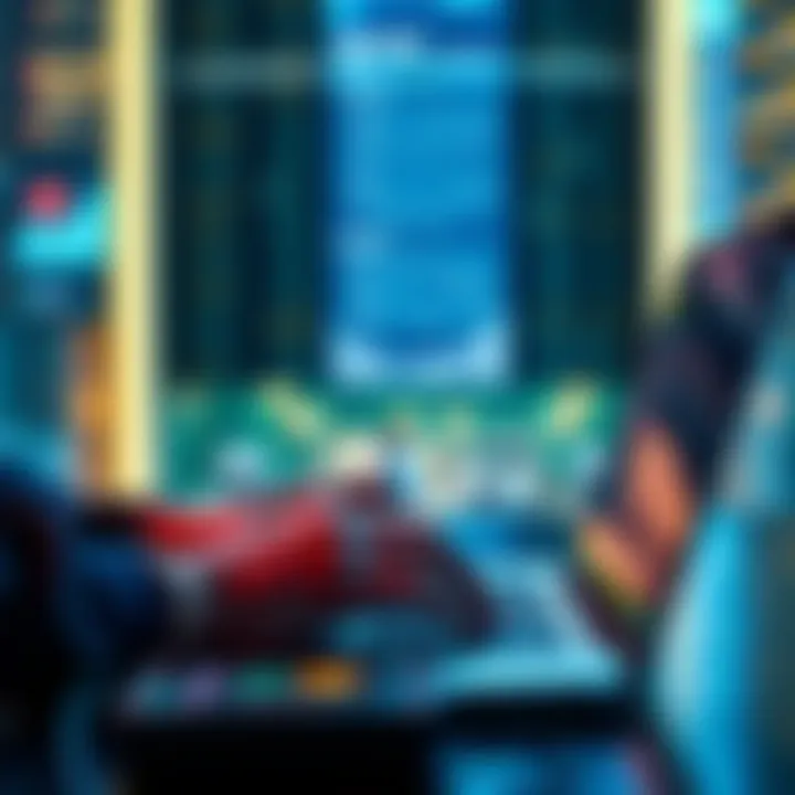 A person using a laptop to swap Ethereum for USD Coin without KYC verification.