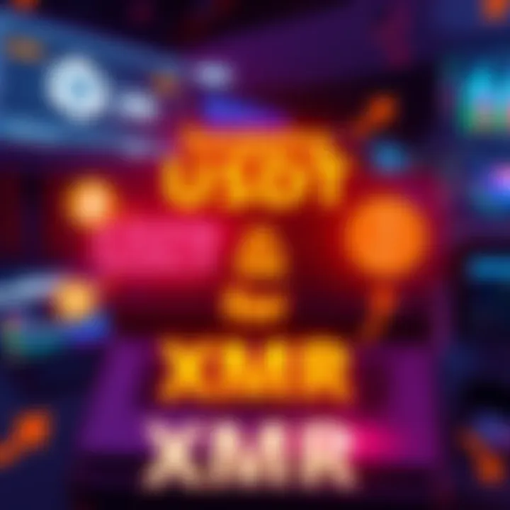 A graphic showing the process of swapping USDT (TRC20) for XMR using various online services, with arrows indicating trade flow.