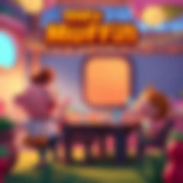 Colorful scene from Take My Muffin showing characters and Web3 elements