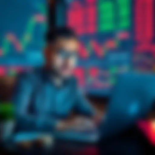 A worried investor looking at financial charts on a laptop while considering tax implications after Revolut closes its commodities trading section.