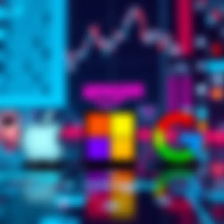 Tech Giants in 2026 Four logos of Apple, Amazon, Microsoft, and Google on a digital background representing their market status in 2026.
