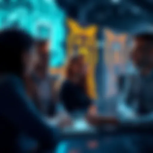 Representatives from EQTYLab, Nvidia, Intel, Accenture, and Dell discussing AI security solutions using Hedera technology.