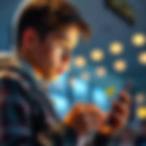 A 17-year-old using a smartphone to buy Bitcoin via Apple Pay, with a Bitcoin logo on the screen.