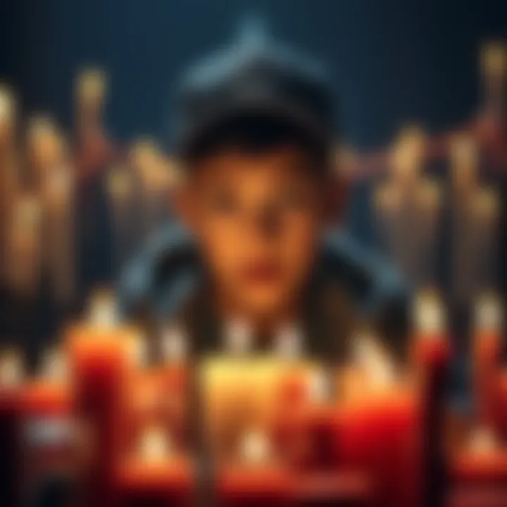 Teenager's photo with candles A young person's portrait surrounded by candles in memory, highlighting the tragedy of cancer and exploitation by scammers.