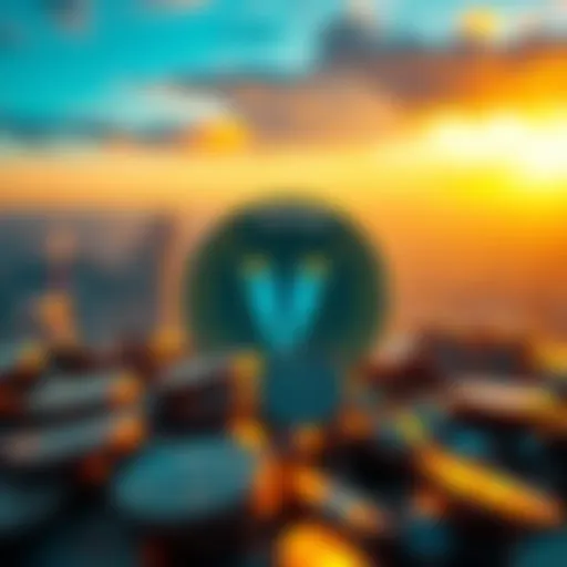 A visual representation of TenX investing in Tezos tokens, showcasing growth in blockchain technology and validator operations.