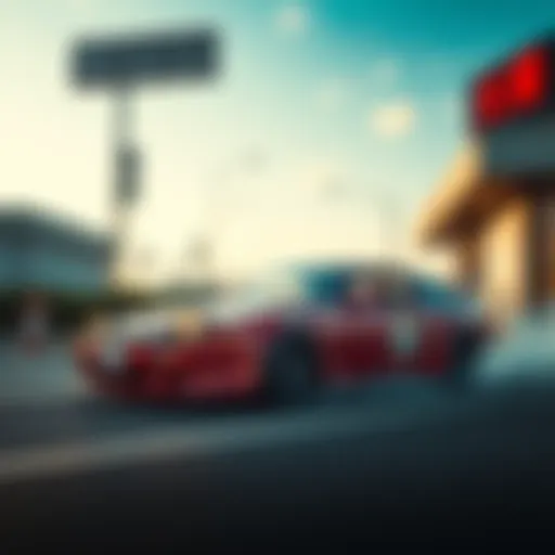 A Chinese AE86 kit car is being test-driven outside a shop, showcasing its sleek design and vibrant colors on the road.