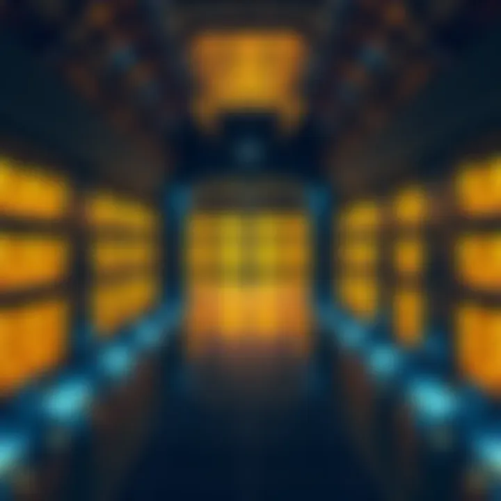 A large vault filled with gold bars representing Tether's gold reserves stored in a Swiss bunker