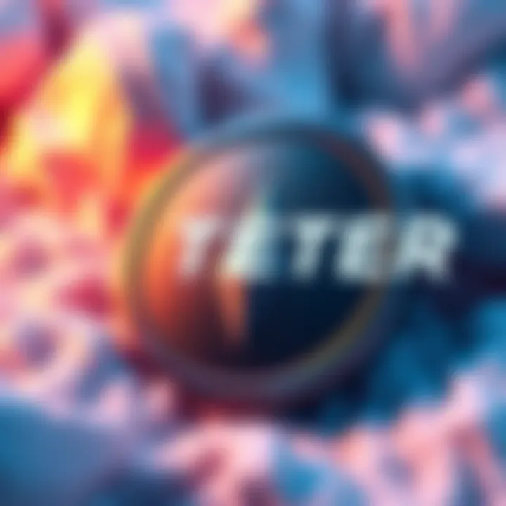 Tether logo with a visual representation of frozen funds, highlighting $344 million linked to illicit activities