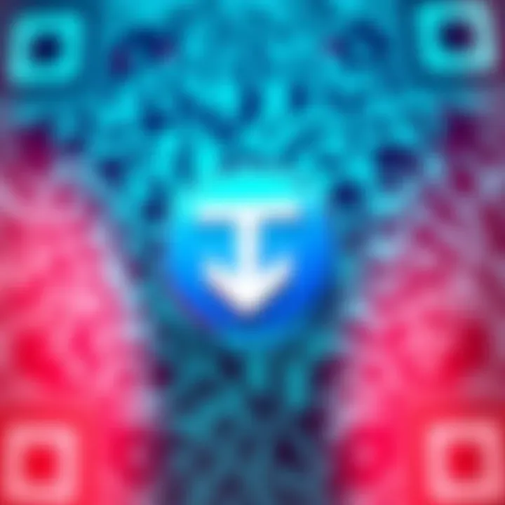 Tether logo showing investment in SQRIL with QR code technology background