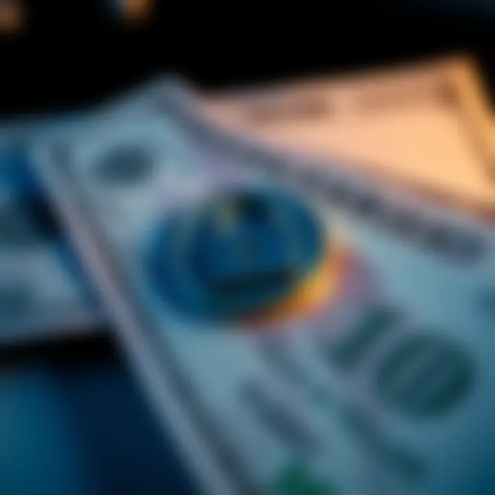 Dollar bills with a lock symbol representing Tether's $344 million USDT freeze, symbolizing security measures in crypto.