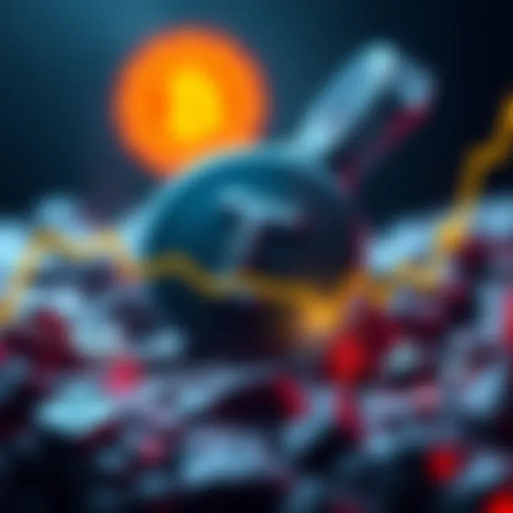 Graph showing Tether's USDT stability score dropping, highlighting concerns about reserves amid Bitcoin price fears