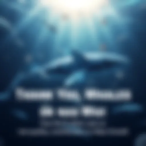 A digital artwork showing a large whale swimming peacefully in the ocean, with elements representing Atlas's game features around it. The scene conveys gratitude and growth in the gaming community.