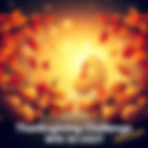 A festive profile picture featuring autumn leaves, pumpkins, and a turkey design, inviting creativity for a contest.