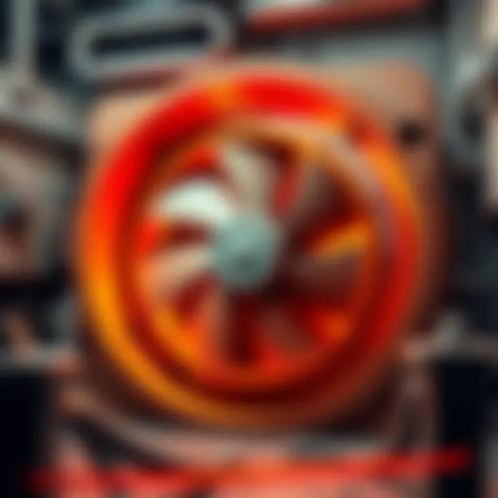 Thermal fan in a mining operation A thermal fan positioned in a mining site, efficiently regulating temperature among mining equipment and workers.