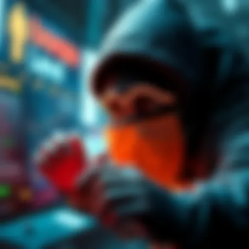 A graphic showing a thief taking money from a digital lending platform, representing the $9 million theft from Bonzo Lend due to an oracle flaw.