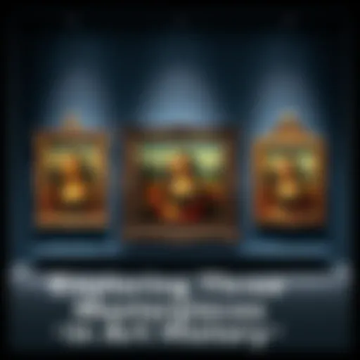 An arrangement of three renowned art pieces displayed together, highlighting their beauty and significance in history.
