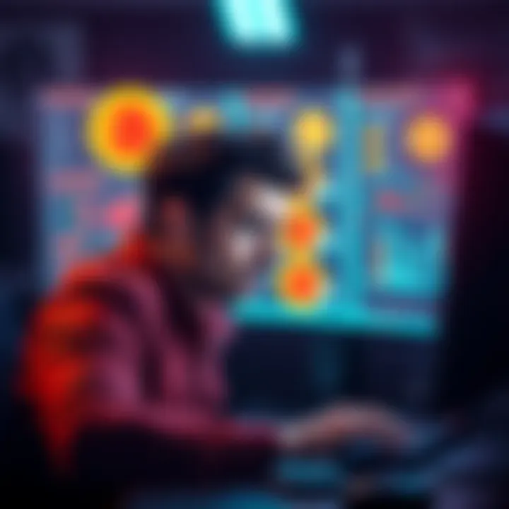 A person looking frustrated while checking multiple wallets on a computer screen, illustrating the challenges of token selling and slippage.