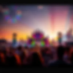 Colorful festival scene with people enjoying music at Tomorrowland Brasil 2027 pre-sale event