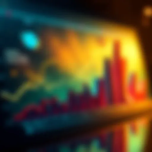 A chart displaying the top Solana memecoins with rising graphs indicating potential returns.