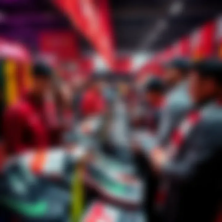 Fans of Toronto FC showcase their special edition player items and memorabilia, displaying a vibrant sense of pride and excitement in a local gathering.