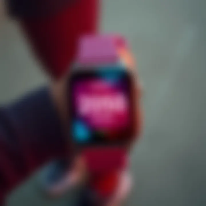 A fitness tracker display showing zero steps despite a person walking