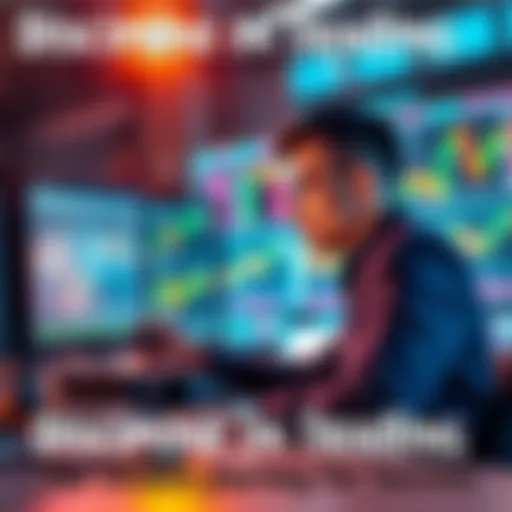 A dedicated trader studying financial charts on a computer, highlighting discipline and focus in their trading journey.