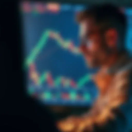 Person looking at trading charts while contemplating leaving 9-5 job for trading career