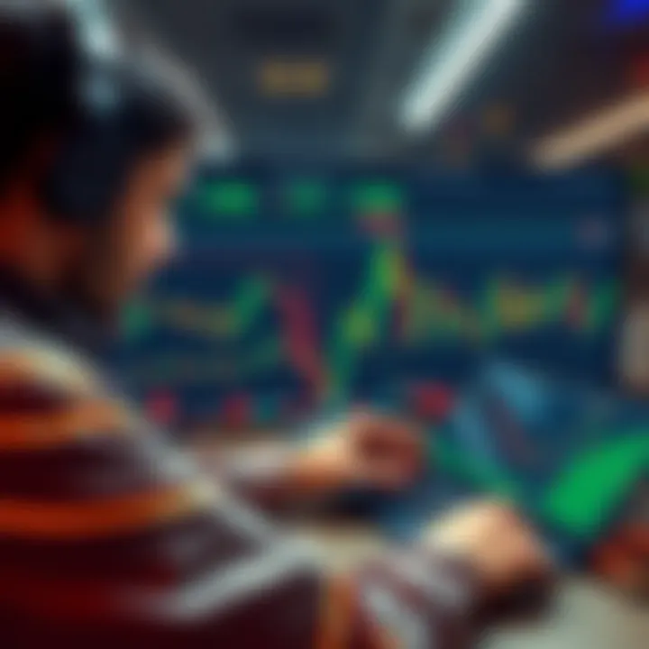 A trader focused on cryptocurrency charts and analyses on the BitMart platform, showing multiple graphs and trading tools.