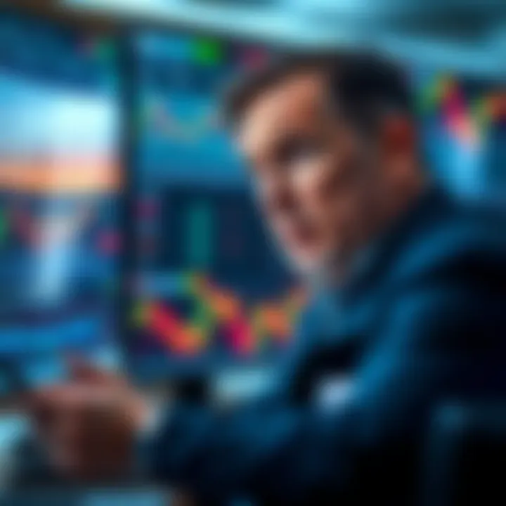 A trader studies stock charts with a frustrated expression, reflecting on missed opportunities and focusing on strategies for better gains.