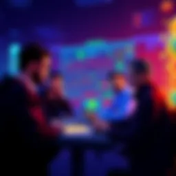A group of traders sharing strategies and experiences about memecoins in an online chat room