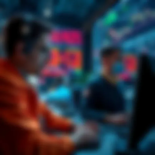 Traders looking at charts and data on screens to identify profitable perpetual contracts