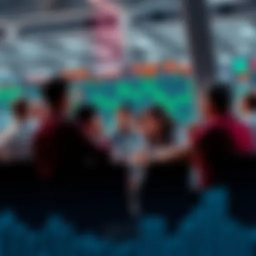 People engaging in a discussion about trading strategies and market events