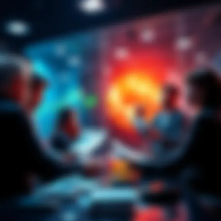 A group of people engaged in a discussion about trading strategies and tips, sharing charts and notes