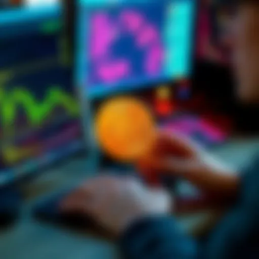 A person using a computer to transfer Bitcoin to a Trezor hardware wallet, showcasing a secure transaction process