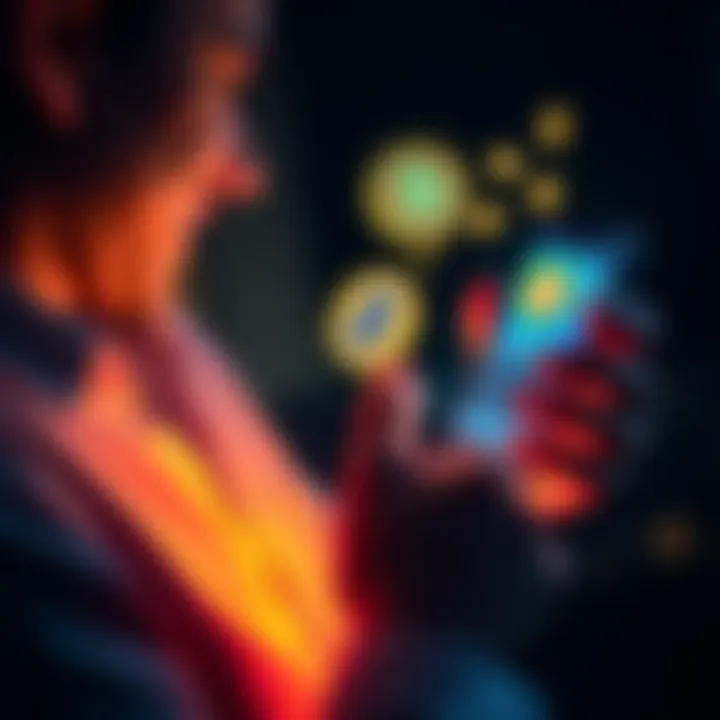 Transferring Salary to Crypto Wallet A person excitedly moving money from their bank account to a cryptocurrency wallet on a smartphone, symbolizing new finance trends.