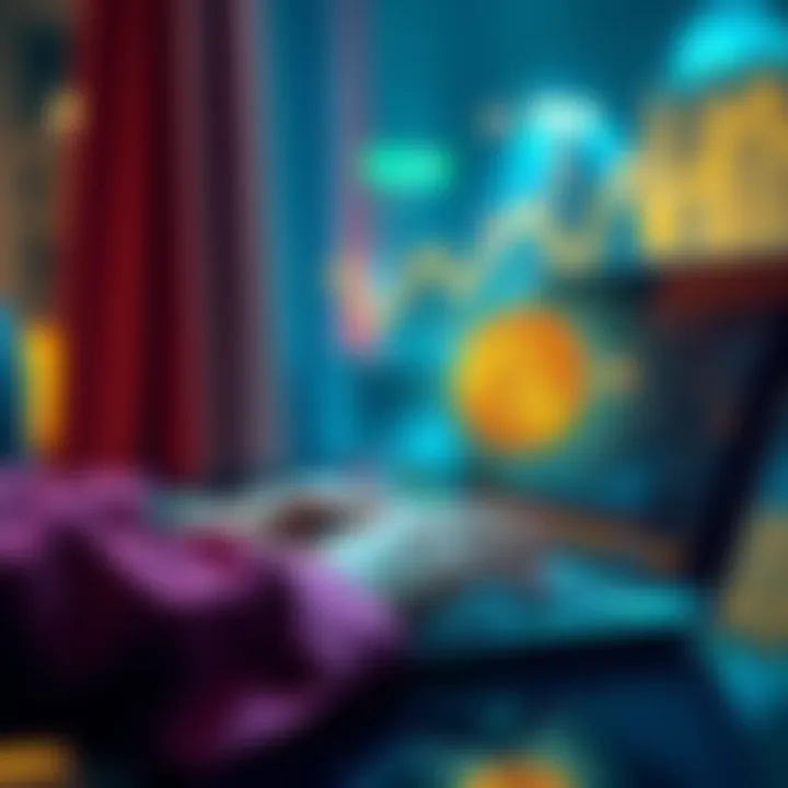 A person using a laptop to transfer USDC to BTC in a cryptocurrency wallet