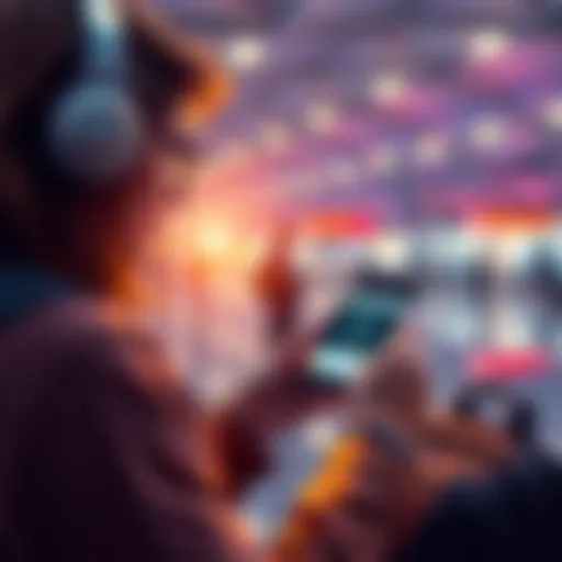 A traveler at the airport on their phone, purchasing an Uber gift card with Ethereum after their bank card was declined.