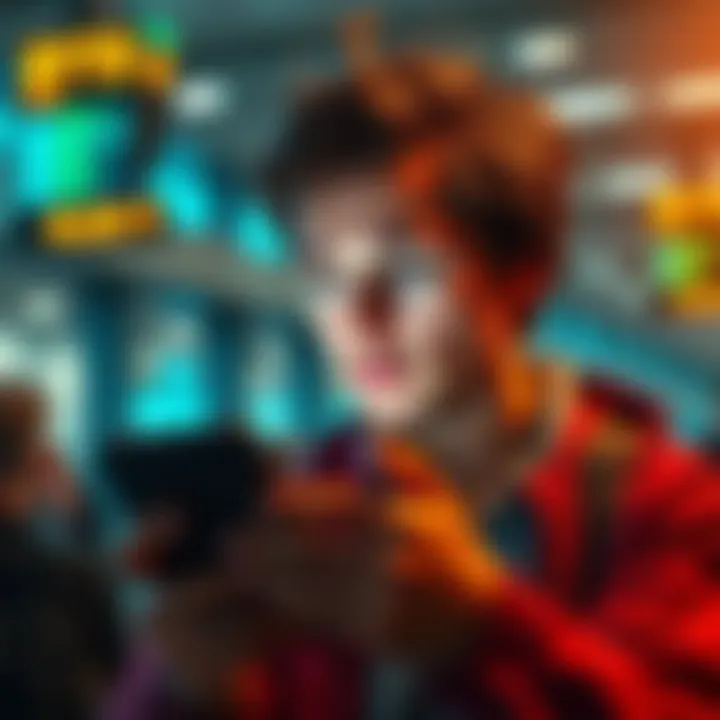 A frustrated traveler looks at their phone, struggling with cryptocurrency exchange issues while at an airport.