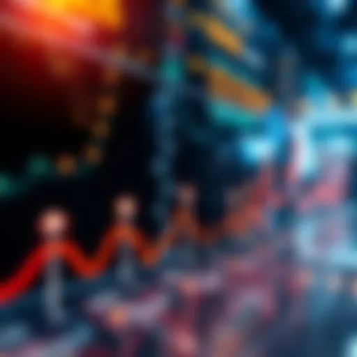 A graph illustrating the financial and social trends related to 69420 with rising numbers and arrows.