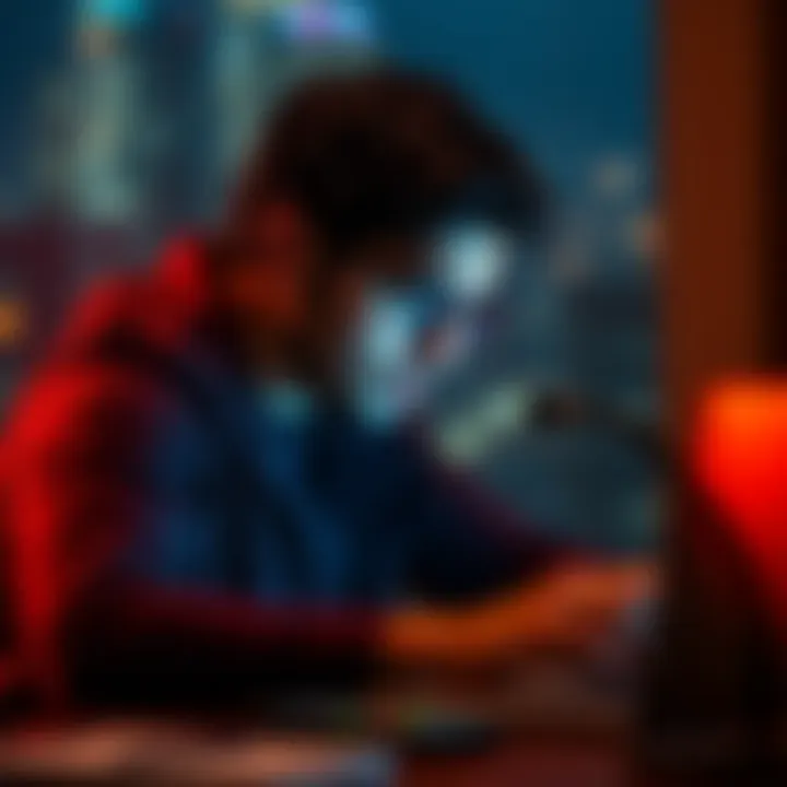 Trezor Suite Connection Issue A person troubleshooting the Trezor Suite on a laptop, looking frustrated while checking connection settings.