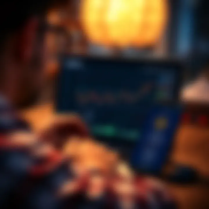 A person using Trezor Suite on a laptop with a smartphone beside it, showcasing the Suite Sync feature and trading options.